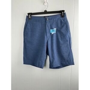 Faherty All Day Shorts Mens Blue Heathered Hybrid Board Shorts Size 31